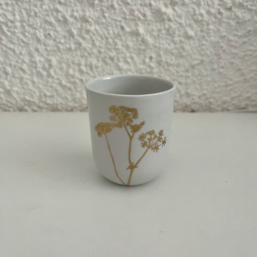 kalíšek bílý se zlatým kmínem